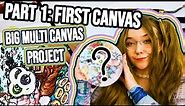 Part 1: Multi canvas Art Project | Mastering The First Canvas: Step-by-Step Painting Process + Tips!