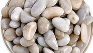 River Rock,Aquarium Pebbles,2.2lb,Decorative Stones Pebbles,Natural Polished Mixed Color Stones -Use in Glassware,Aquariums for Aquariums, Landscaping, Vase Fillers,Terrarium Plants Garden Pebbles