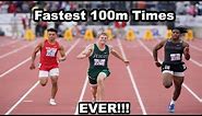 Top 5 Fastest High School 100 meters times ever