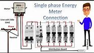 single phase meter wiring diagram | energy meter | energy meter connection by earthbondhon