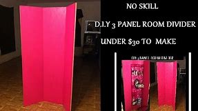 DIY: 3 Panel Room Divider ▌Under $30 to Make ▌Little to No Skill