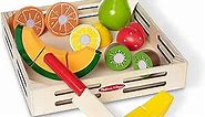 Melissa & Doug Cutting Fruit Set - Wooden Play Food Kitchen Accessory, Multi - Pretend Play Accessories, Wooden Cutting Fruit Toys For Toddlers And Kids Ages 3+