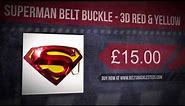 Superman Belt Buckle - 3D Red & Yellow