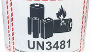 Warehouse UN3481 Caution Lithium Battery Labels - InStockLabels.com