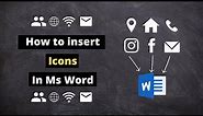 How to insert any type of icon in ms word | Icons Resume/CV/Certificates | ms word 2007 to 021