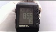 Men's Diesel Digital Leather Watch DZ7122