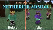 How to get Protection IV Netherite Armor Fast! (Minecraft Tutorial) |Adne_