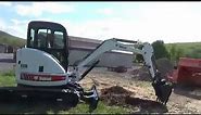 2005 Bobcat 430 ZHS Fast Track Mini Rubber Track Excavator Cab Heat Air For Sale