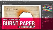 How to make burnt paper