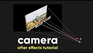 how to use camera in after effects - after effects tutorial