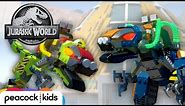 Robot Dinosaur Fight! | LEGO JURASSIC WORLD: LEGEND OF ISLA NUBLAR
