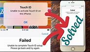 Unable to complete touch ID setup. Please go back and try again.