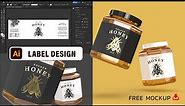 How to Honey Label design in Adobe Illustrator CC 2022 | Graphic Design Tutorials