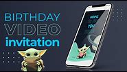 Baby Yoda 1st Birthday invitation / Baby yoda theme