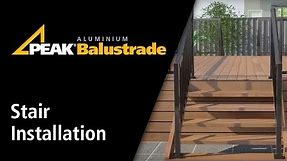 Peak Aluminium Balustrade Stair Installation