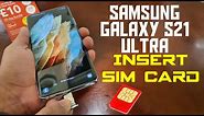 Samsung Galaxy S21 Ultra 5G How To Insert Sim Card/Duel SIM Cards & set it up correctly