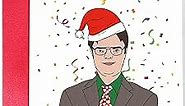 The Office Christmas Card, Dwight Schrute Xmas Gift for Friend, Funny Holiday Card for Him Her, “Fact: It Is Christmas”
