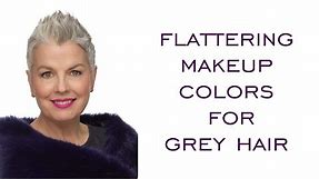 Flattering Makeup Colors for Grey Hair