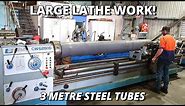 Machining & Boring BIG Steel Tubes | Large Lathe Work