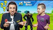 TEACHING My DAD FORTNITE! (FUNNY CHALLENGE) | Royalty Gaming