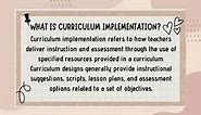 Unit 3: Curriculum Implementation (Models of Implementation)