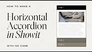 How to Create a Horizontal Accordion in Showit
