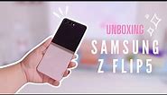 UNBOXING Samsung Galaxy Z Flip5 (color comparison with s23 ultra lavender)