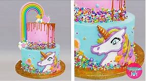 How To Make a Unicorn and Rainbow Cake | Chocolate Hearts and Stars