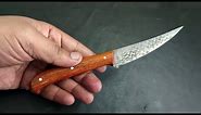 Fisherman's Fillet Knife Hand Forged Damascus Steel Blank Kitchen Knife Spanish Wood Handle Handmade