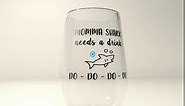Momstir She's the Wife Mom Boss Wine Glass with Funny Saying, 15oz Tumbler Gifts