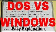 Dos vs Windows|Difference between dos and windows|Dos and windows difference|Dos and Windows