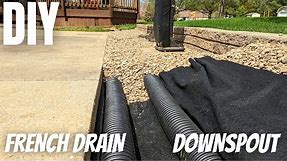 DIY French Drain & Downspout | River Rock | Patio & Yard Drainage Solution