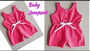 Baby Jumpsuit / Dungaree Dress Cutting and Stitching with button placket