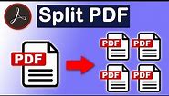 How to split a one page PDF into multiple pages using Adobe Acrobat Pro DC
