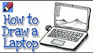 How to draw a Laptop Computer Real Easy