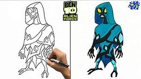Ben 10 Drawing || How to Draw Big chill from Ben 10 Alien Force