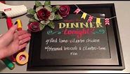 DIY Chalkboard Dinner Menu Board Tutorial | Cards By Stephanie