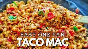Taco Mac And Cheese Casserole | Easy Pasta Recipes | One Pan Recipes