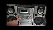 Sony CMT-CP101 Micro HIFI Audio System - Short Functionality Demonstration