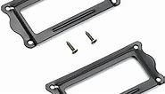 MroMax 12Pcs Metal Label Frame, 64 x 31mm Black Label Frame Card Holders with Screws for Office Library Furniture Card File Drawer Cabinet