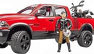 bruder Ram 2502 Power Wagon with Ducati Scrambler Desert Sled and Driver Vehicles Toy