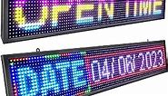 P10 LED Shop Sign Scrolling High-Brightness Custom LED Sign 40''x8'', WiFi Connected Full-Color Programmable Sign - Suitable for Various Indoor Commercial Billboards (1pcs)