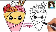 How to Draw a Dessert Crepe | Cute Food Art