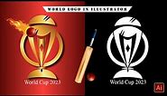 ICC World Cup 2023 Logo | How to create cricket logo designs in illustrator | #asiacup2023