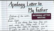Apology letter to father//Informal letter writing//neat and clean handwriting