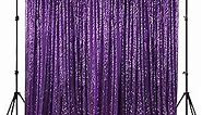 4FTx6FT Purple Sequin Backdrops,48"x72" Purple Sequin Backdrops for Wedding/Party/Decor