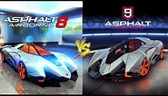 Asphalt 8 Airborne VS Asphalt 9 Legends Comparison. Which one is better?