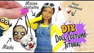 Doll Halloween Costume Tutorial // DIY Masks, Minion & Headband