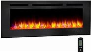 SimpliFire Allusion 48" Recessed Linear Electric Fireplace - Black, SF-ALL48-BK