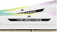 Corsair Vengeance RGB Pro 16GB (2x8GB) DDR4 3600 (PC4-28800) C18 1.35V Desktop Memory - White (CMH16GX4M2D3600C18W)